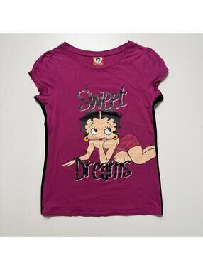 betty boop sweet dreams baby tee womens one size